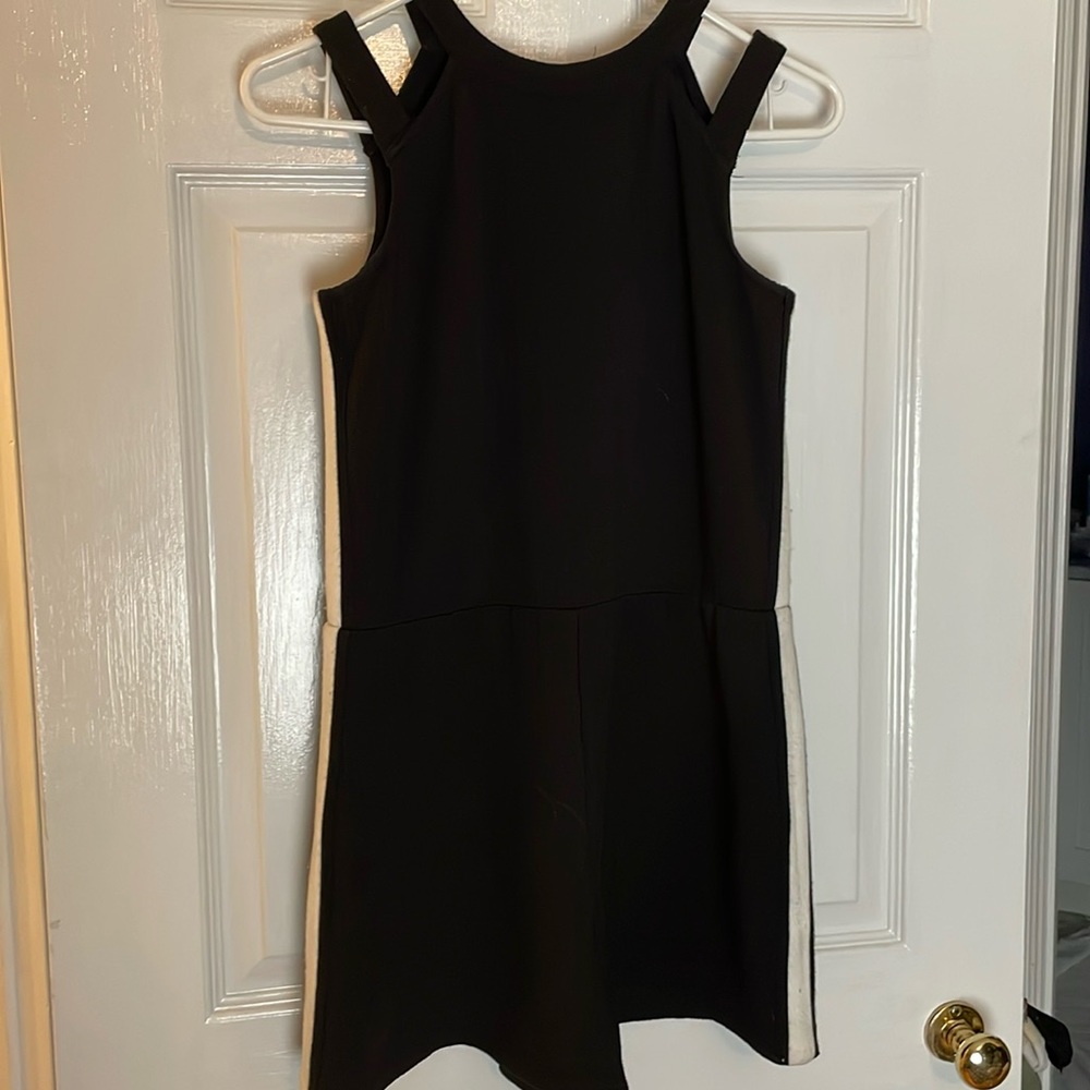 Fun Black with Cream “Racing Striped” Romper